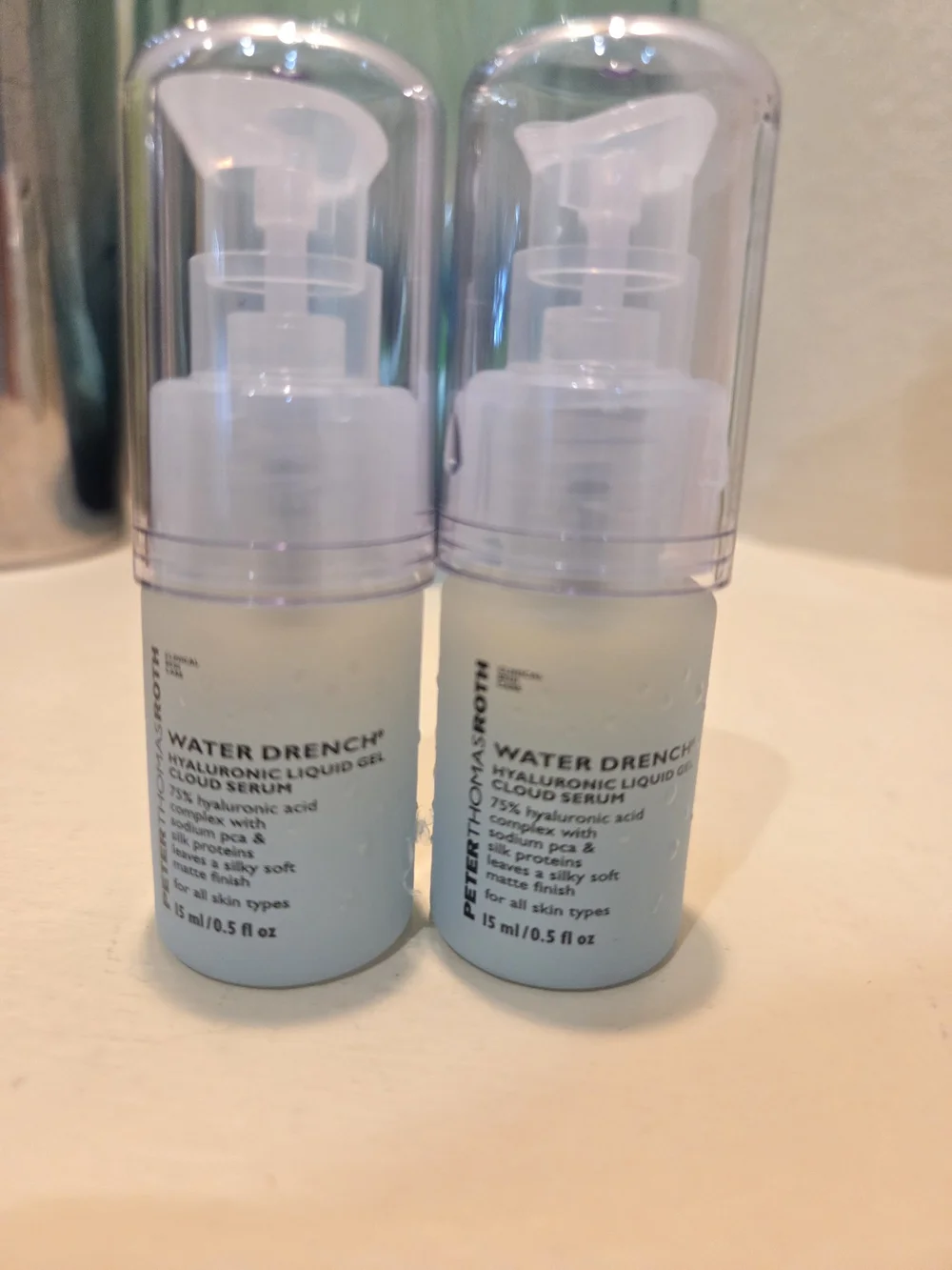 2 Peter Thomas Roth Water Drench Hyaluronic Liquid Gel Cloud Serum 15mL New